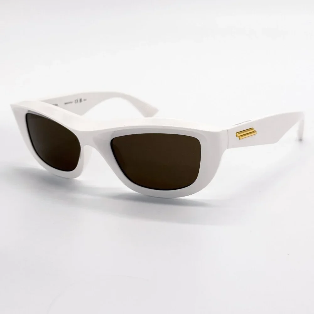 NEW BOTTEGA VENETA SUNGLASSES BV1326S 004 IVORY WOMEN EYEWEAR